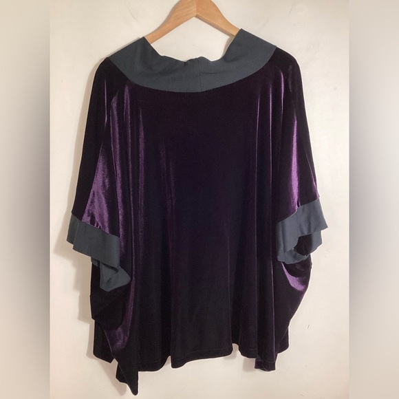 Alembika Velvet Poncho Tunic Top S/M Oversized - Picture 5 of 13